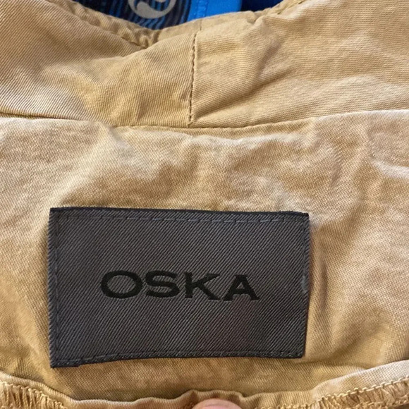 Oska jacket sz 1 (6/8) tan button closure pockets great pre owne - Picture 7 of 9